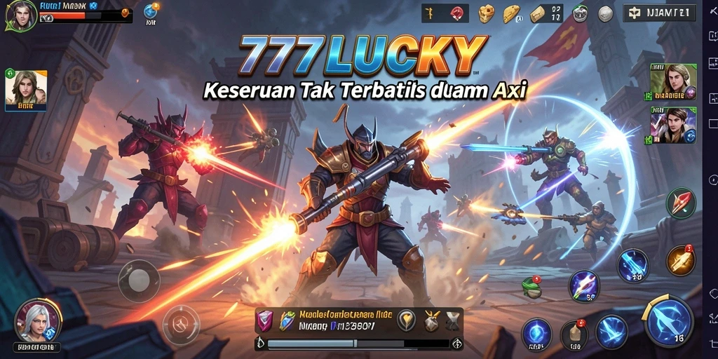 Screenshot menampilkan aksi menegangkan dari gameplay 777LUCKY.