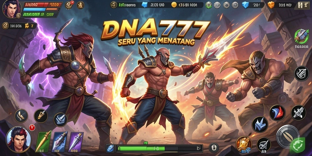 Tampilan gameplay DNA777 yang mendebarkan dalam pertarungan sengit.
