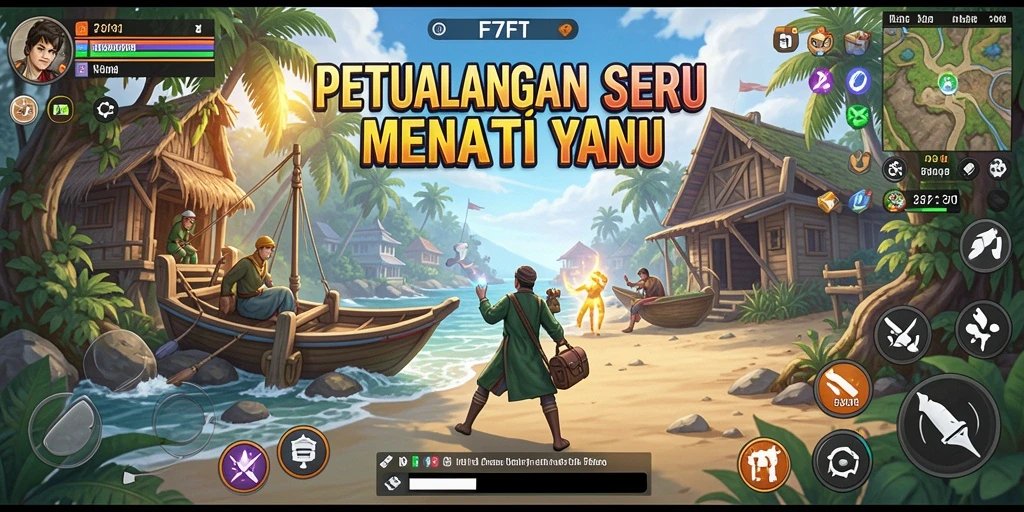 Screenshot menunjukkan momen epik dari gameplay petualangan F7F7.