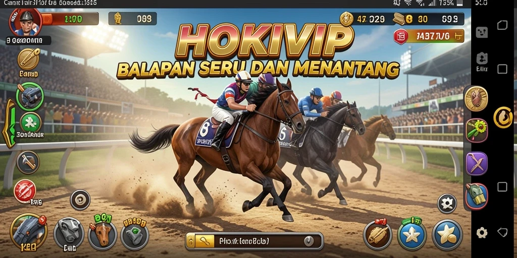 Gameplay balapan seru di HOKIVIP dengan kendaraan yang bertenaga.