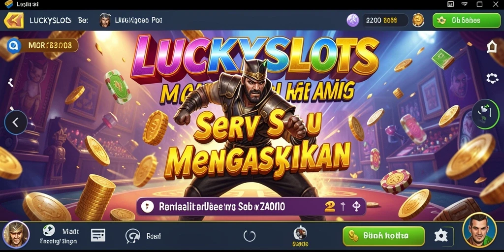 Tampilan menakjubkan dari gameplay LUCKYSLOTS saat dimainkan.