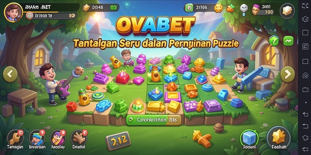 Tampilan permainan OVABET yang penuh warna dan tantangan menarik.