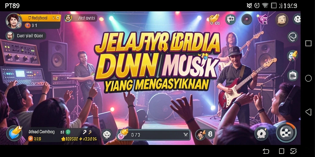 Screenshot gameplay PT89 menampilkan pengalaman bermain musik yang seru.