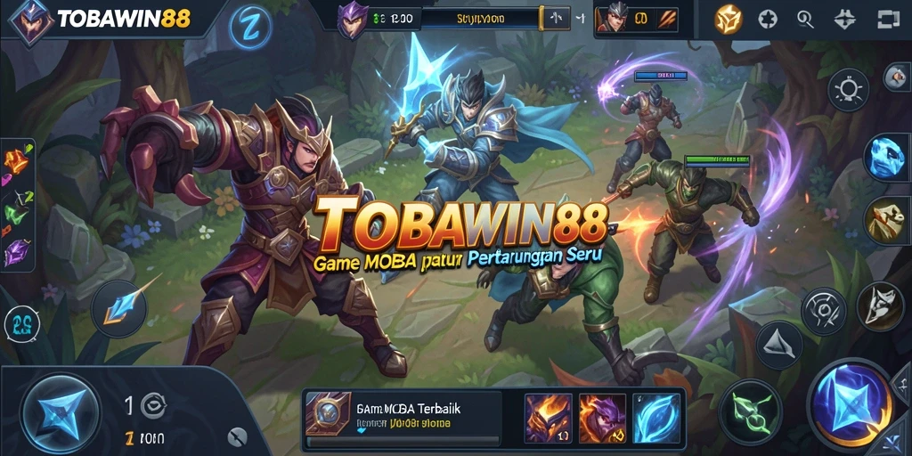 Screenshot gameplay seru TOBAWIN88 dalam pertempuran tim