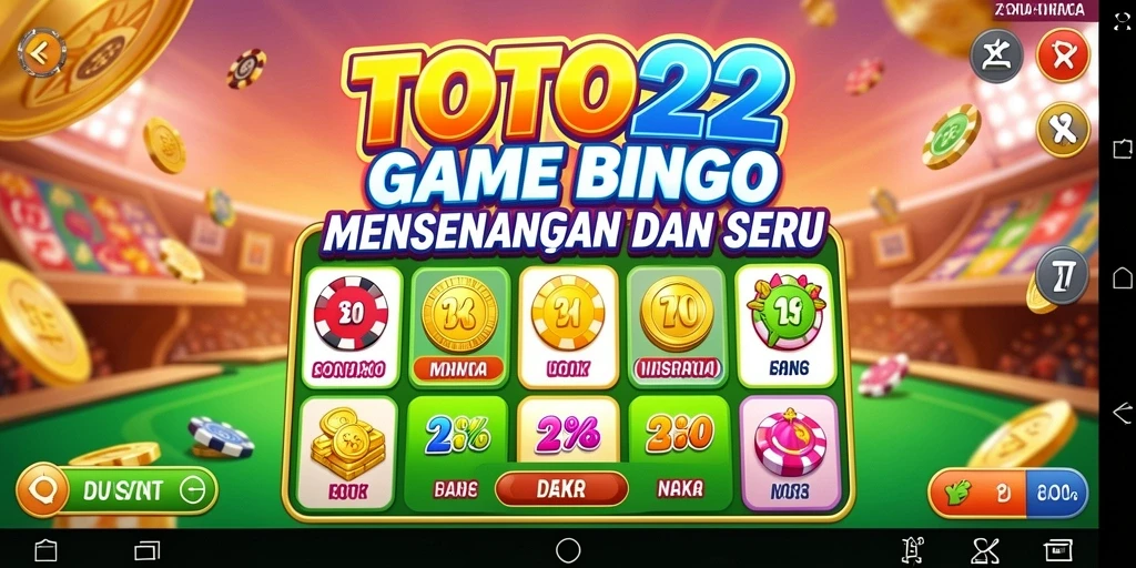 Tampilan gameplay Bingo yang menarik dan penuh warna.