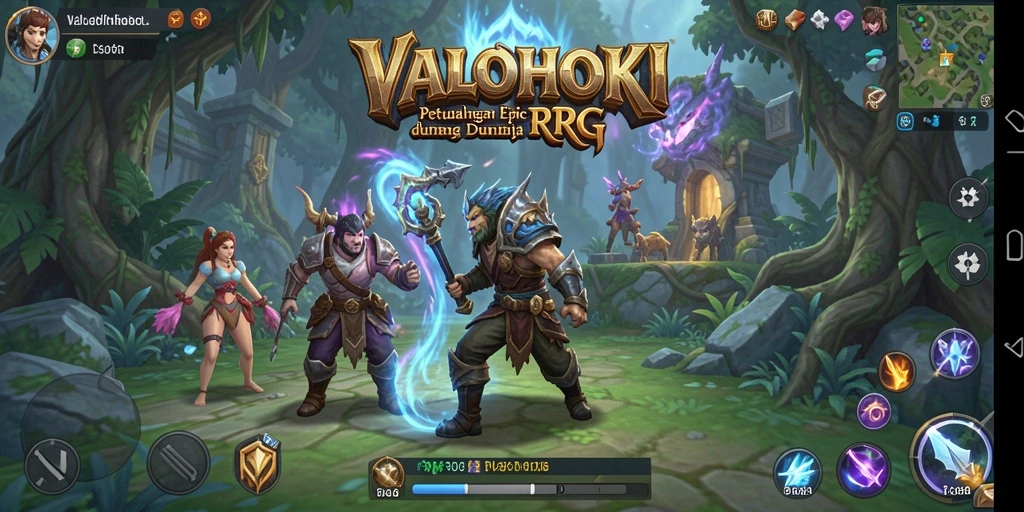 Screenshot gameplay VALOHOKI yang menunjukkan aksi RPG yang mendebarkan.