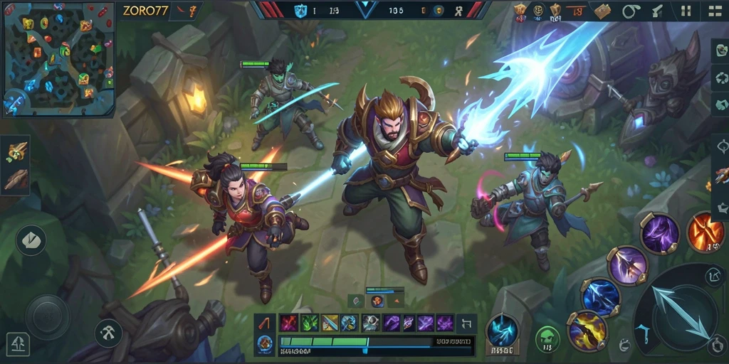 Tampilan gameplay ZORO77 yang seru dan dinamis.